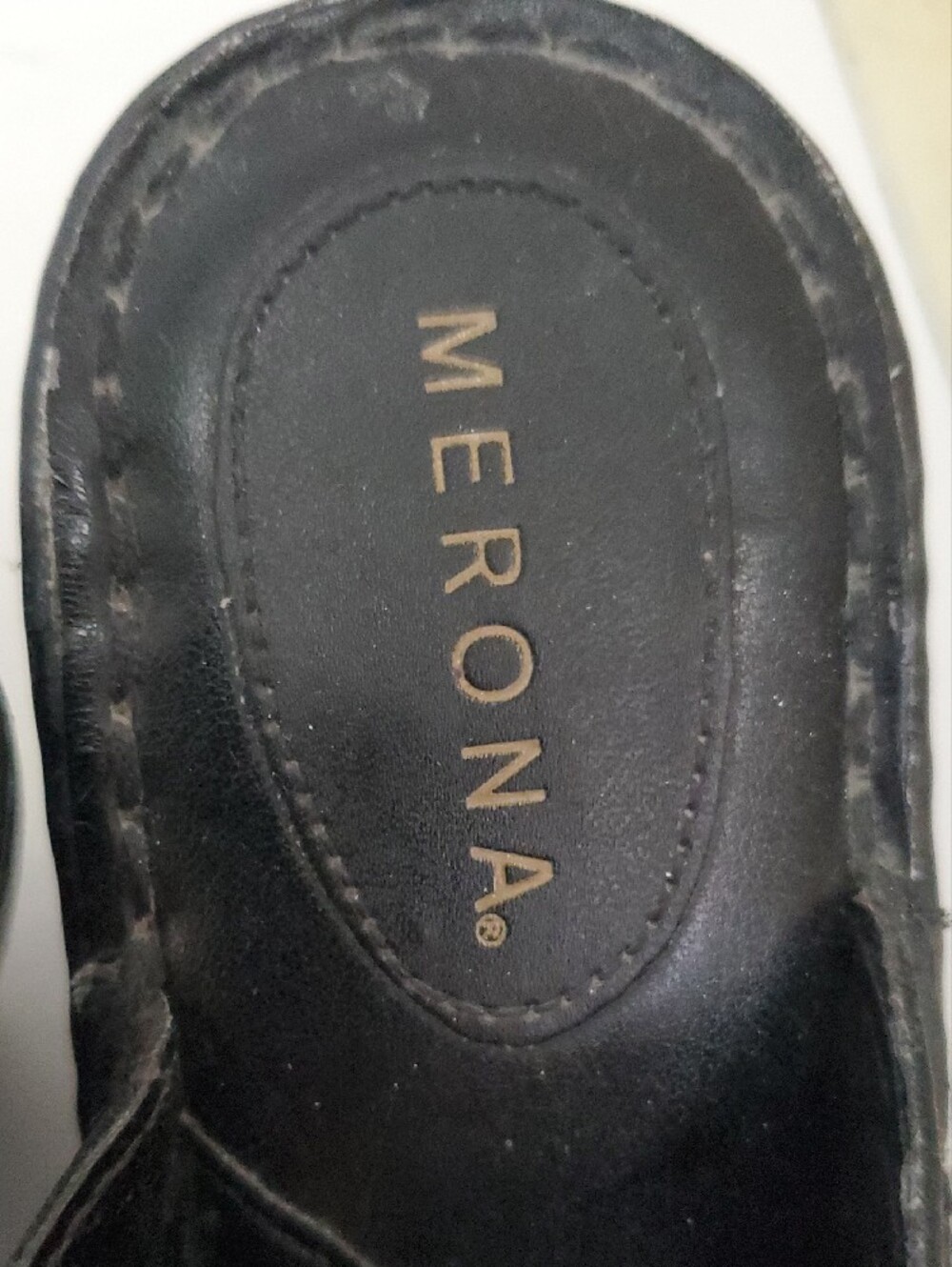 Black Leather High Heel Clogs with Buckle - Picture 2 of 11